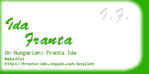 ida franta business card